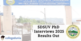 SDSUV PhD Interviews 2025 Results Out